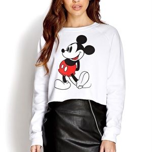 mickey mouse cropped jumper forever 21